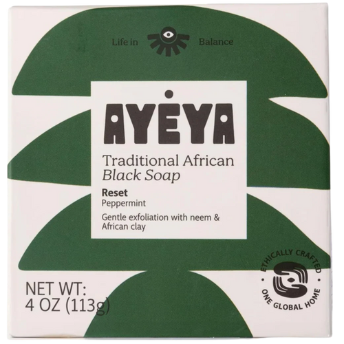 Traditional African Black Soap Bar - Reset