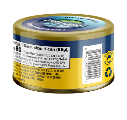 Premium Skipjack Wild Light Tuna with Lemon & Pepper