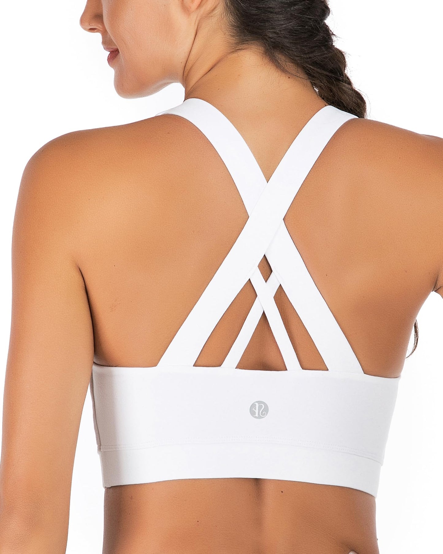 RUNNING GIRL® Medium-Support Criss-Cross Sports Bra | Removable Pads & Strappy Back