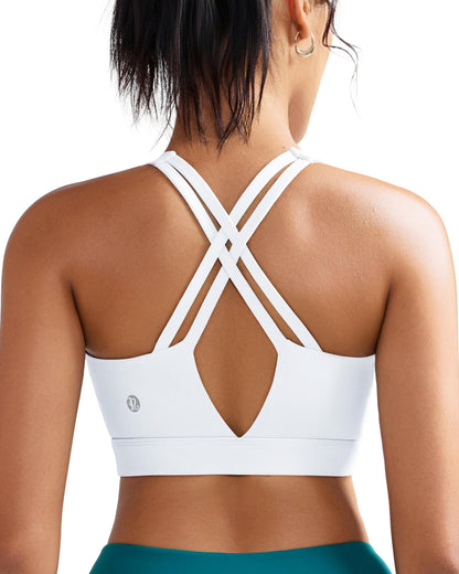 RUNNING GIRL® Medium-High Support Crisscross Back 2-1 Versatile Sports Bra