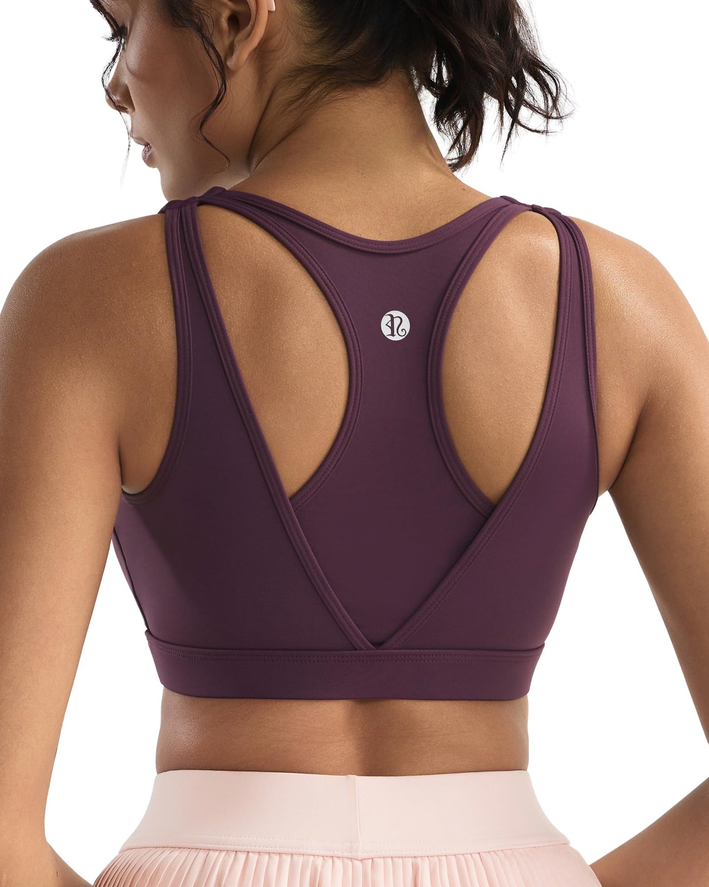 RUNNING GIRL® High-Support Racerback Tank Style Sports Bra | Fixed Molded Cups