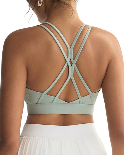 RUNNING GIRL® Sexy Crisscross Yoga Bra | Thin Breathable Strappy Back Sports Bra
