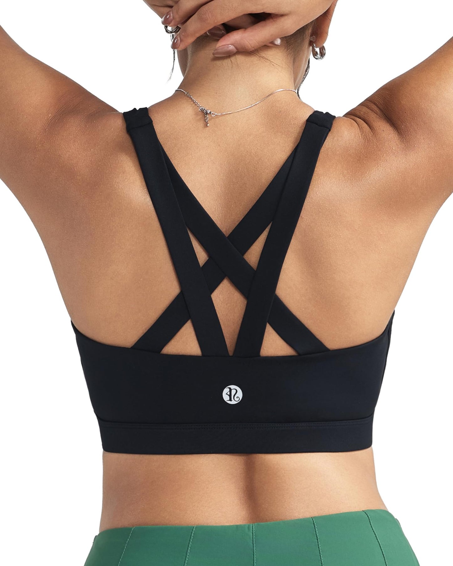 RUNNING GIRL® Sexy Criss-Cross Back Sports Bra | Medium-Support Yoga Bra with Removable Pads