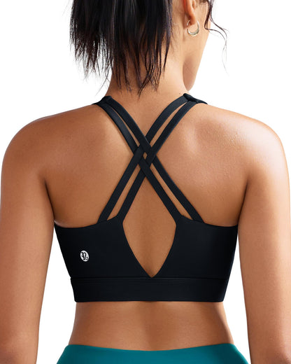 RUNNING GIRL® Medium-High Support Crisscross Back 2-1 Versatile Sports Bra