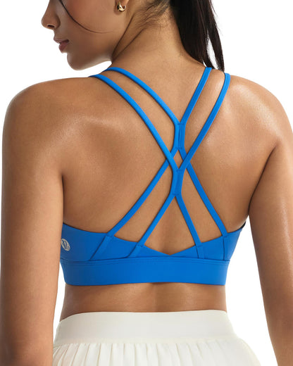 RUNNING GIRL® Sexy Crisscross Yoga Bra | Thin Breathable Strappy Back Sports Bra