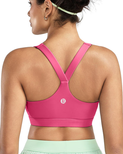 RUNNING GIRL® High-Impact Racerback Sports Bra | Fixed Molded Cups for Larger Busts