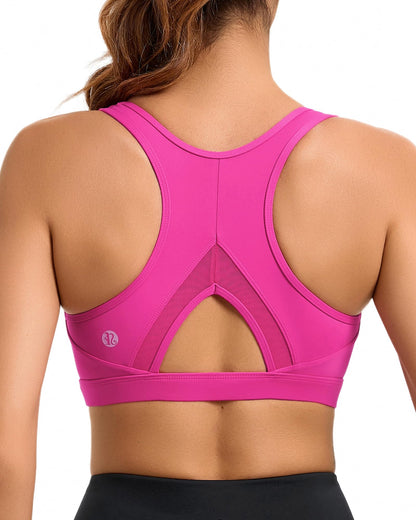 RUNNING GIRL® High-Impact Racerback Sports Bra | Molded Cup High Support Bra for Women