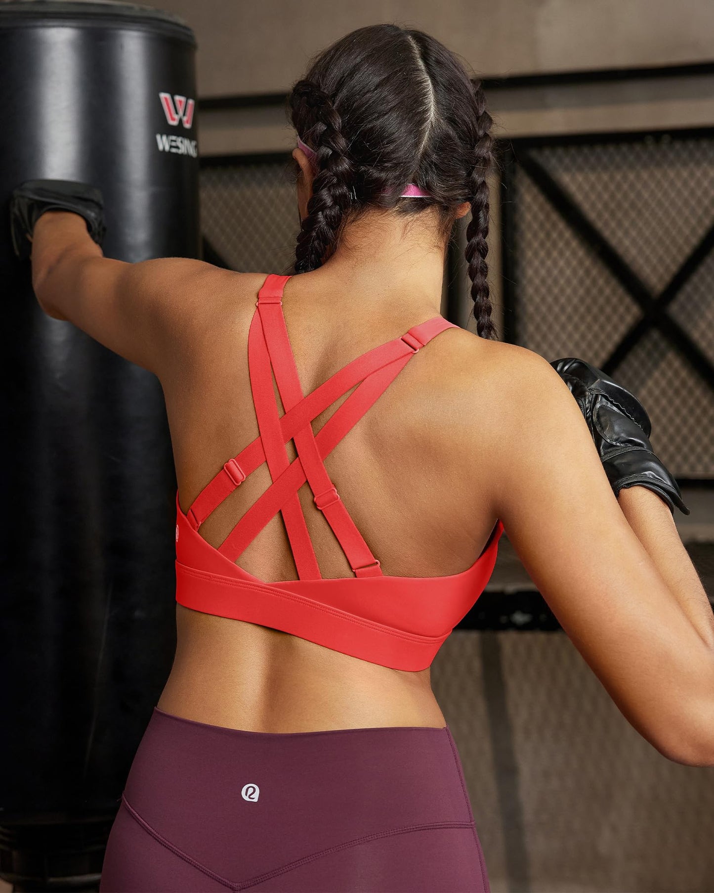 RUNNING GIRL® High-Impact Racerback Tank Sports Bra | Adjustable Straps & Fixed Cups