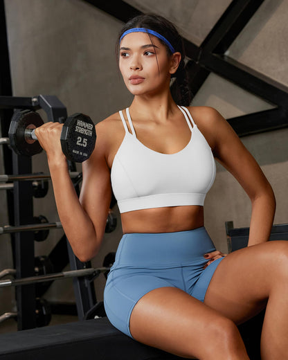 RUNNING GIRL® Sexy Crisscross Yoga Bra | Thin Breathable Strappy Back Sports Bra