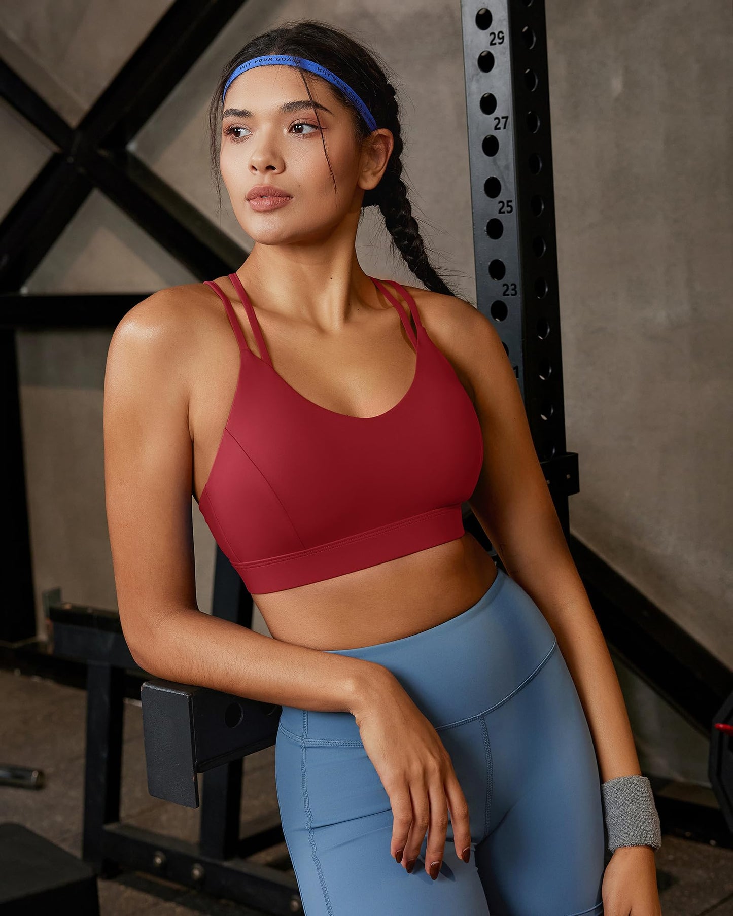 RUNNING GIRL® Strappy Criss-Cross Yoga Bra | Removable Cups & Medium Support Sculpting Bra
