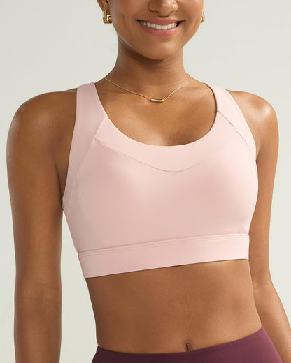 RUNNING GIRL® Medium-High Support Crisscross Back 2-1 Versatile Sports Bra