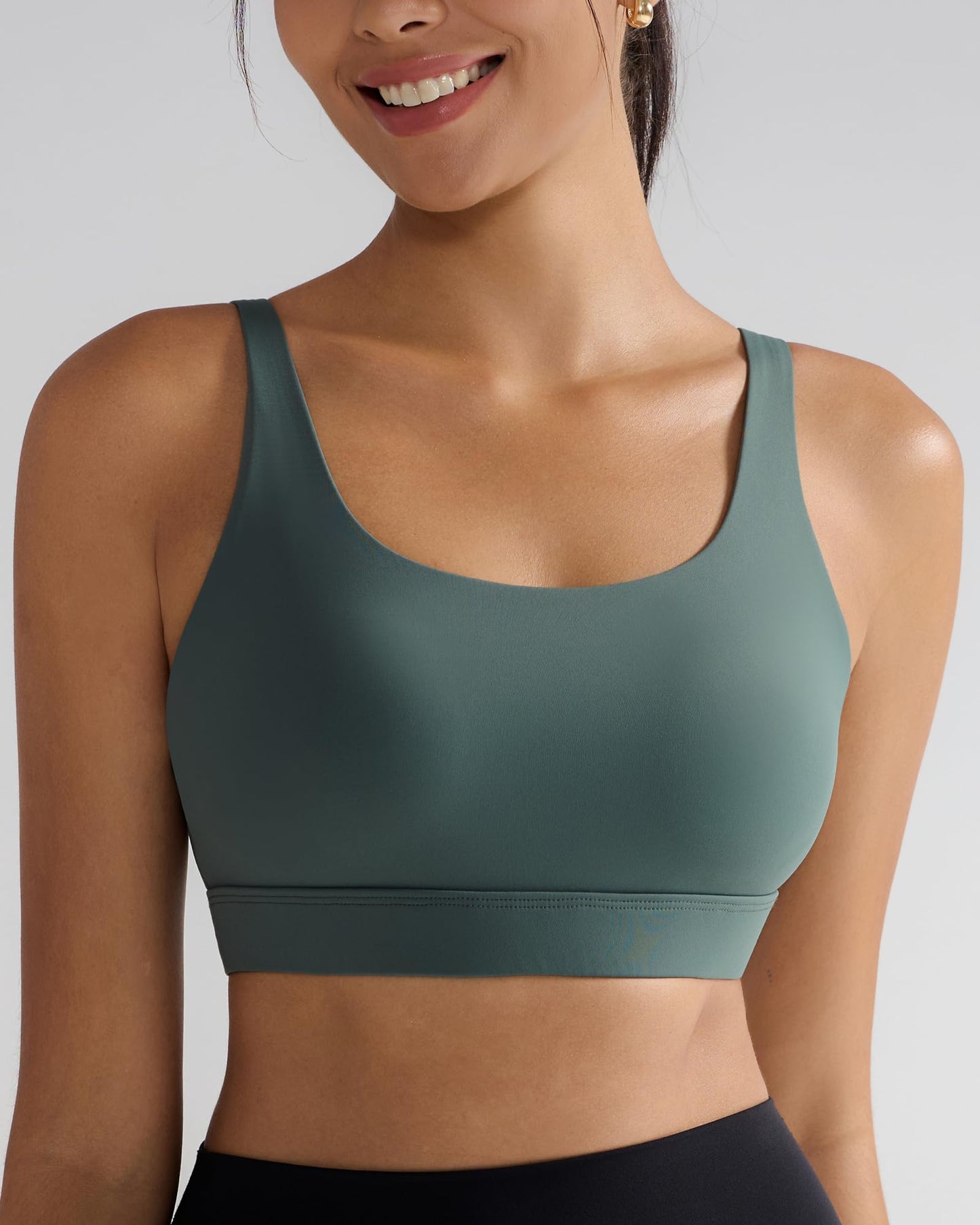 RUNNING GIRL® Medium-High Support Crisscross Back Molded Cup Sports Bra