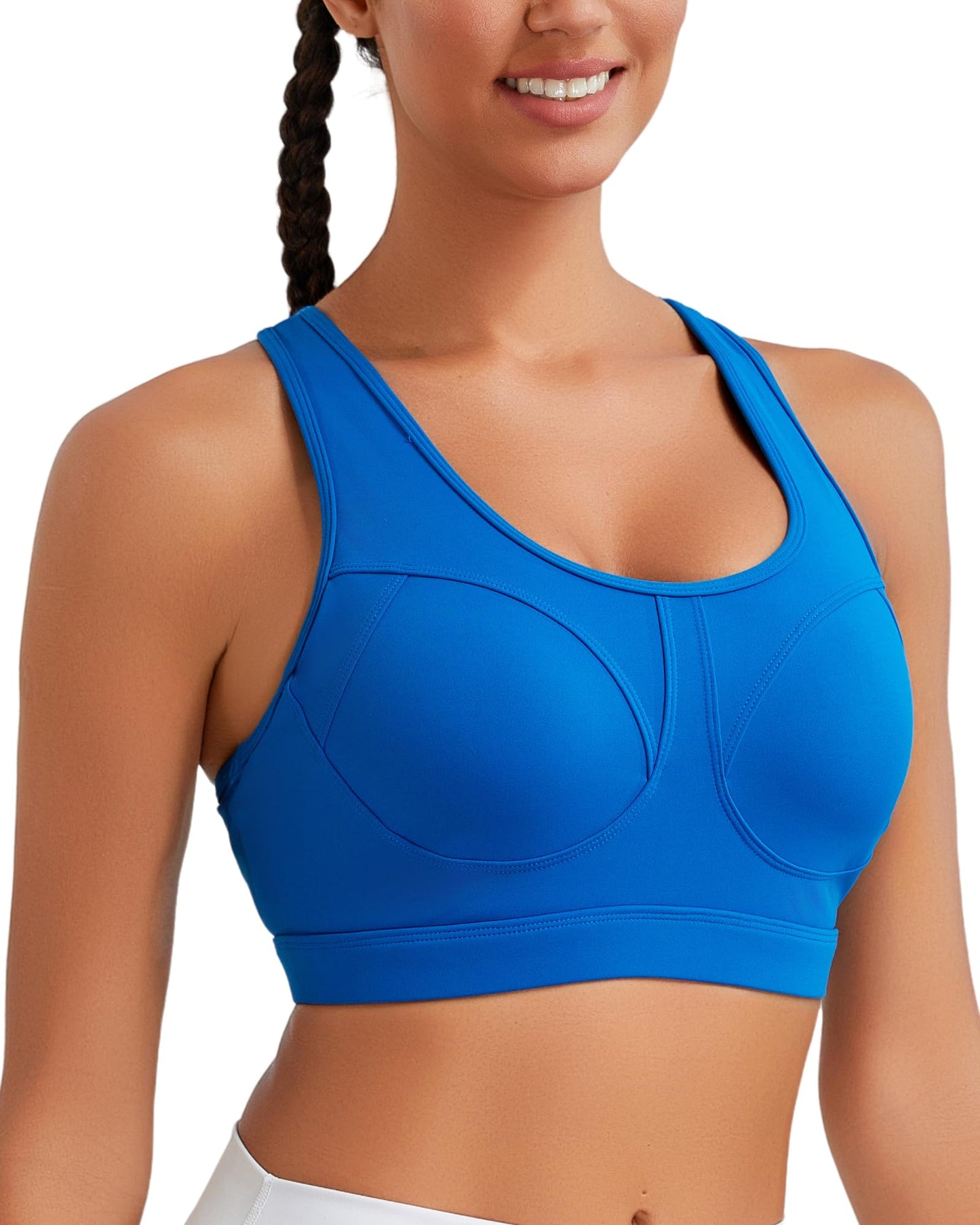 RUNNING GIRL® High-Impact Racerback Sports Bra | Molded Cup High Support Bra for Women