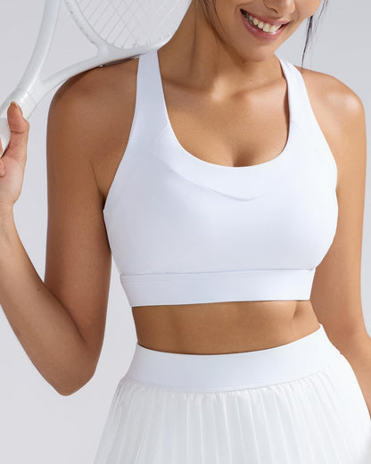 RUNNING GIRL® Medium-High Support Crisscross Back 2-1 Versatile Sports Bra