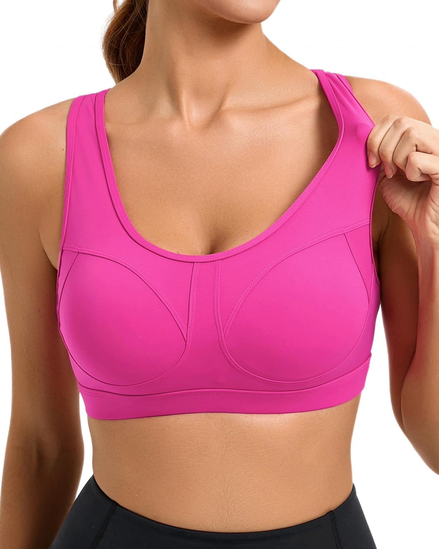 RUNNING GIRL® High-Impact Racerback Sports Bra | Molded Cup High Support Bra for Women