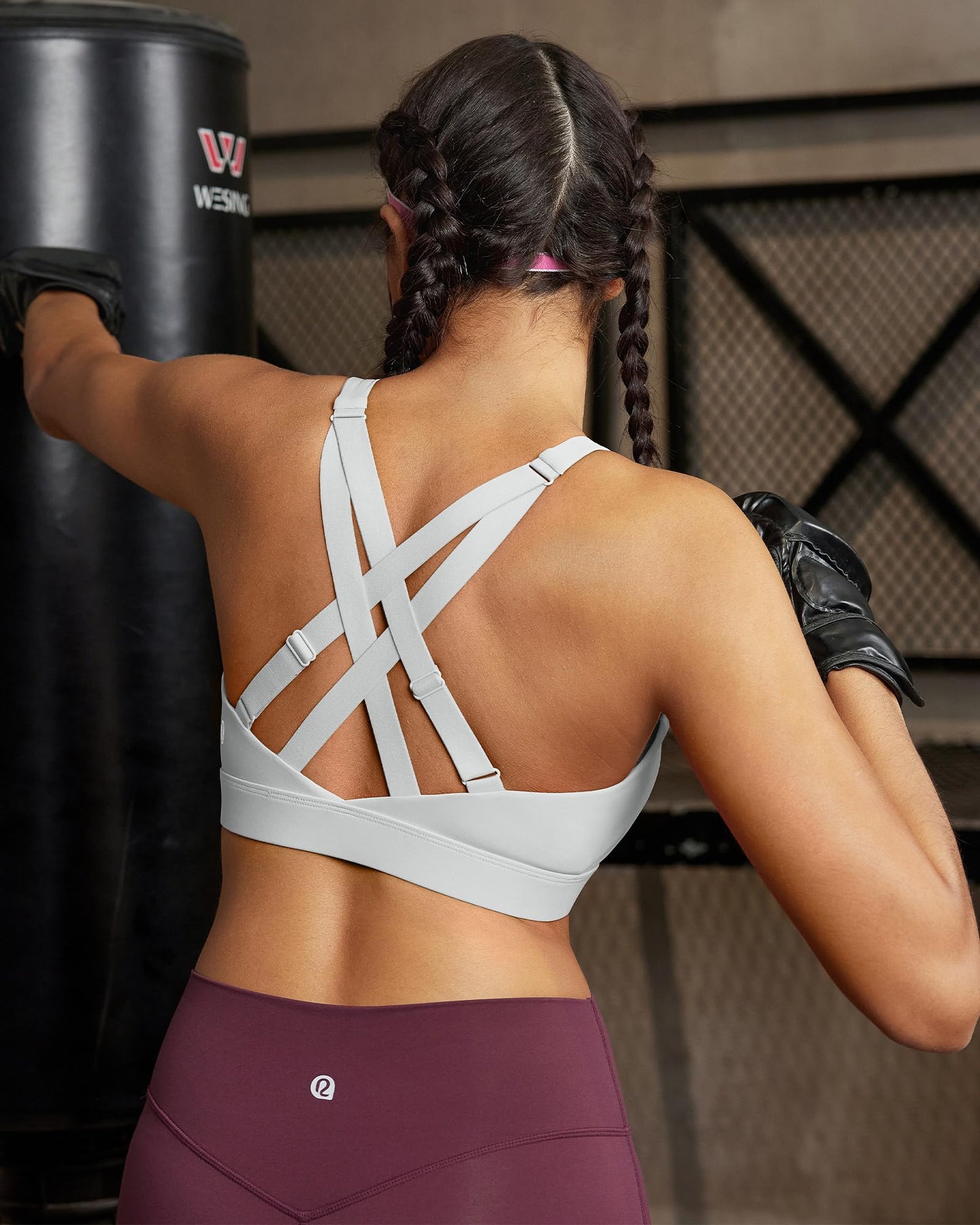 RUNNING GIRL® High-Impact Racerback Tank Sports Bra | Adjustable Straps & Fixed Cups