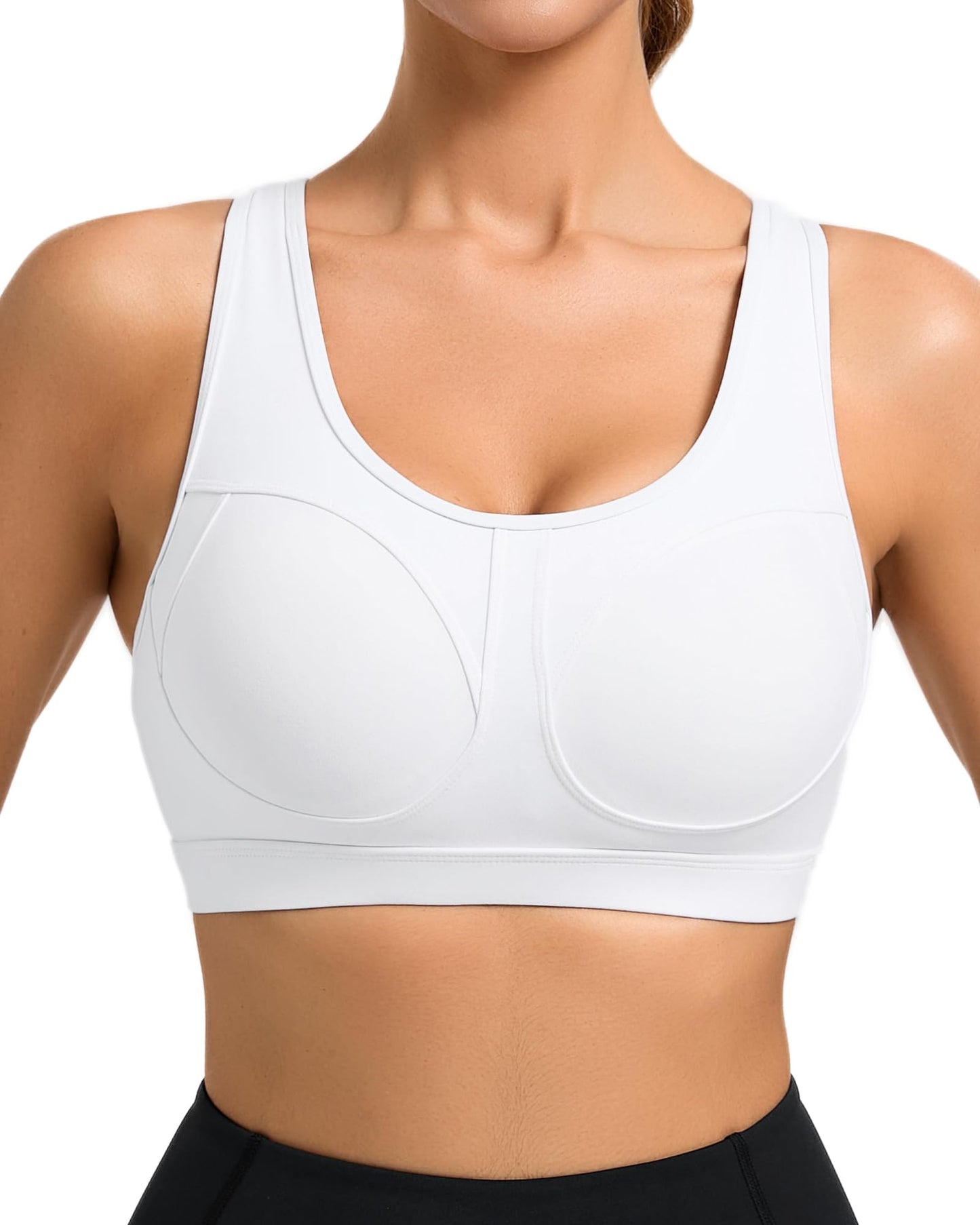 RUNNING GIRL® High-Impact Racerback Sports Bra | Molded Cup High Support Bra for Women