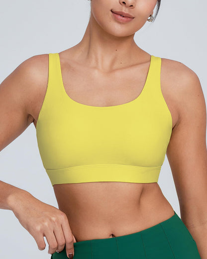 RUNNING GIRL® Medium-High Support Crisscross Back Molded Cup Sports Bra