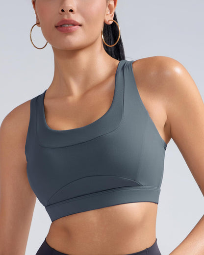 RUNNING GIRL® High-Support Racerback Tank Style Sports Bra | Fixed Molded Cups