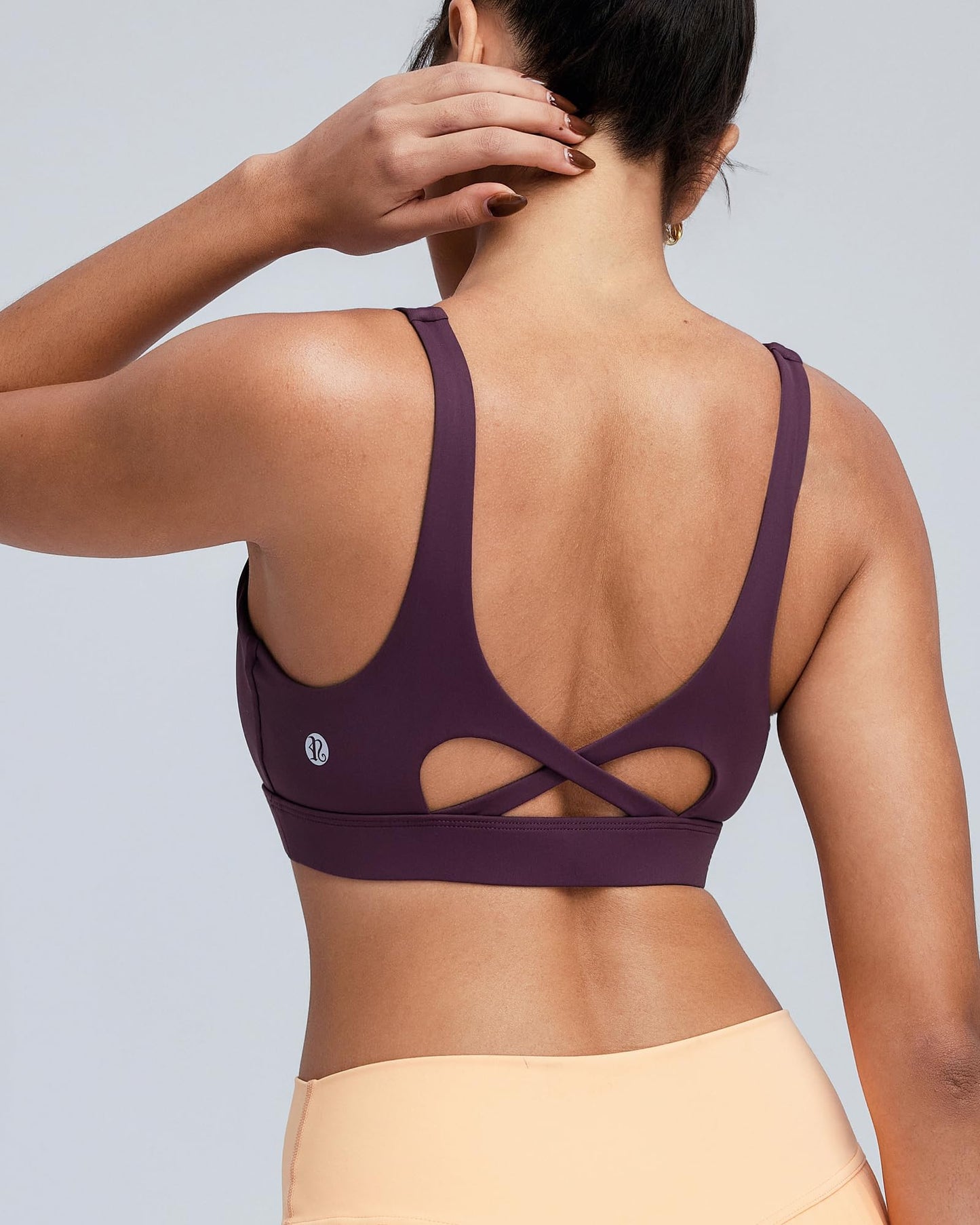 RUNNING GIRL® Medium-High Support Crisscross Back Molded Cup Sports Bra