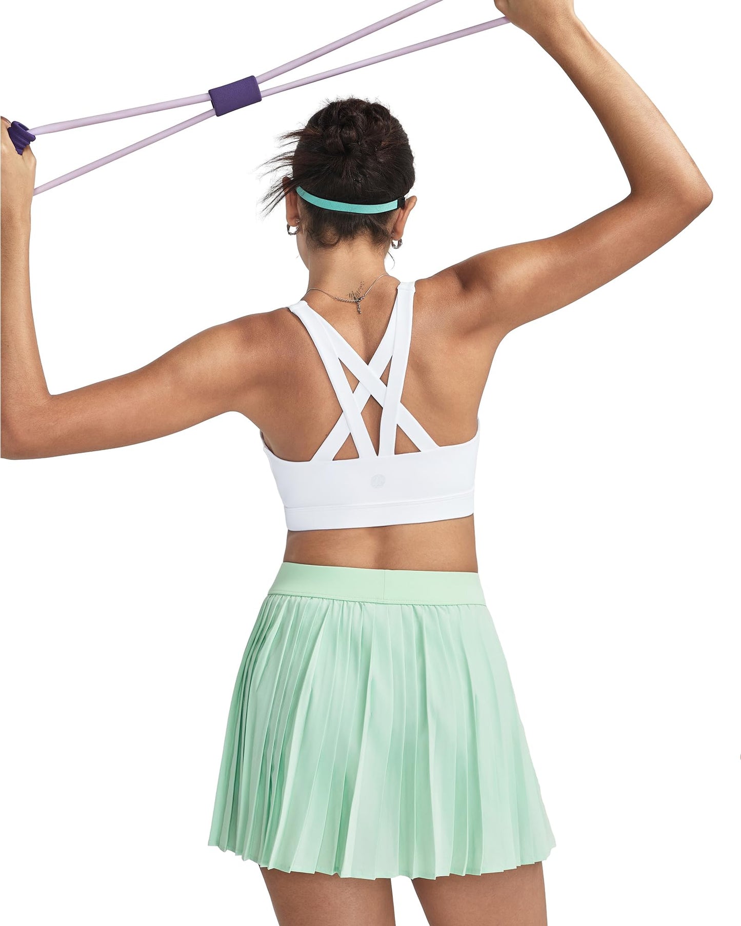 RUNNING GIRL® Medium-Support Strappy Sports Bra | Removable Cups & Wide Straps for Yoga Gym
