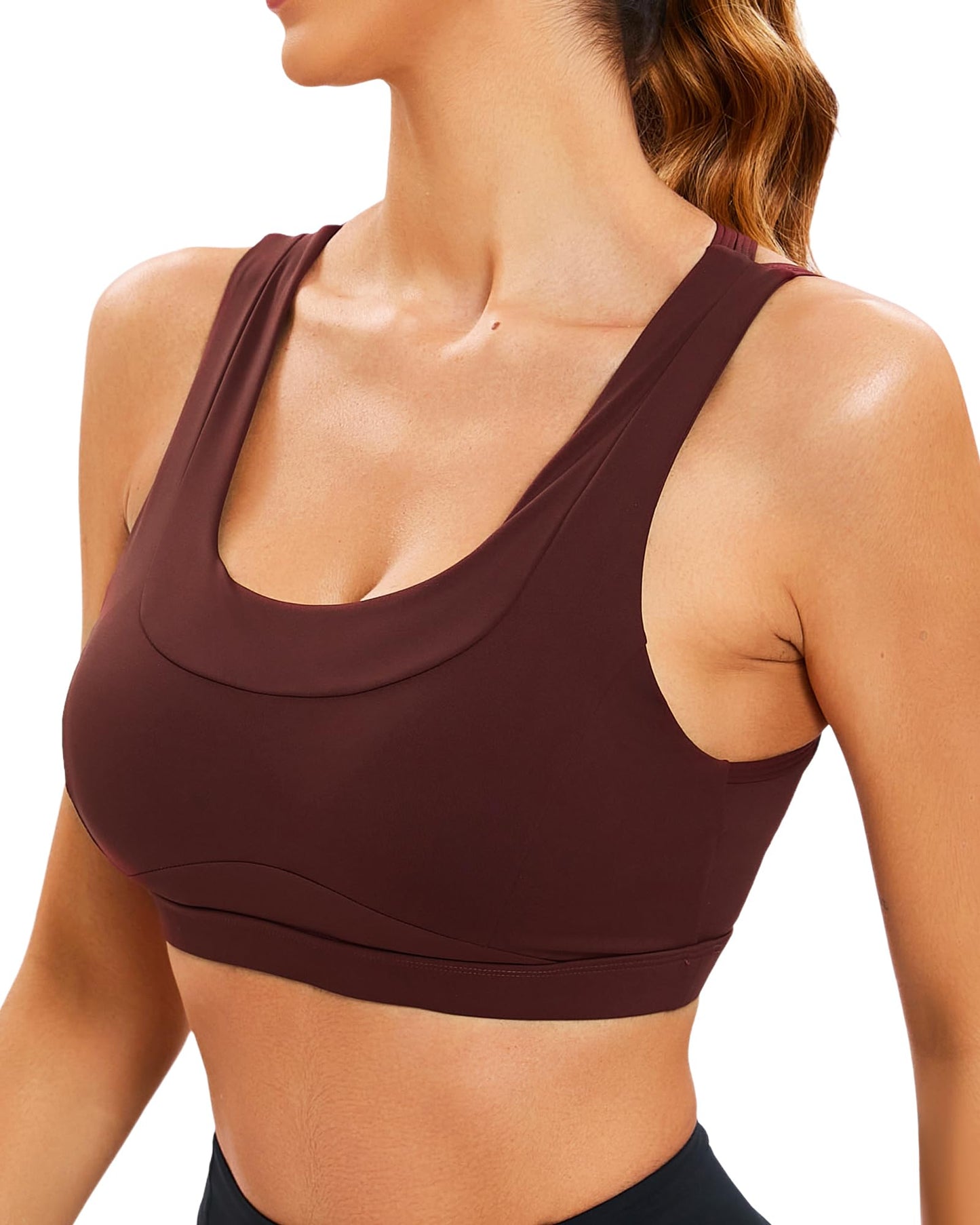 RUNNING GIRL® High-Support Racerback Tank Style Sports Bra | Fixed Molded Cups