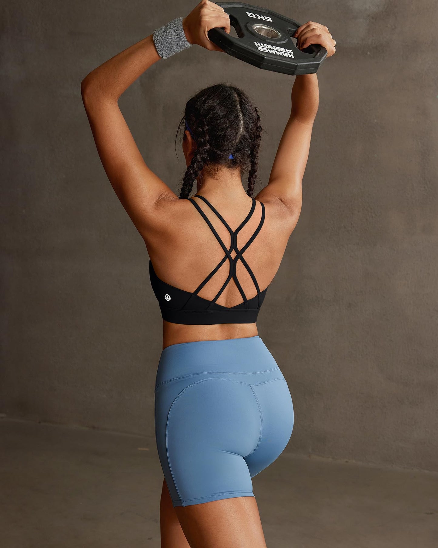 RUNNING GIRL® Strappy Criss-Cross Yoga Bra | Removable Cups & Medium Support Sculpting Bra