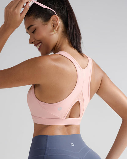 RUNNING GIRL® High-Impact Racerback Sports Bra | Molded Cup High Support Bra for Women