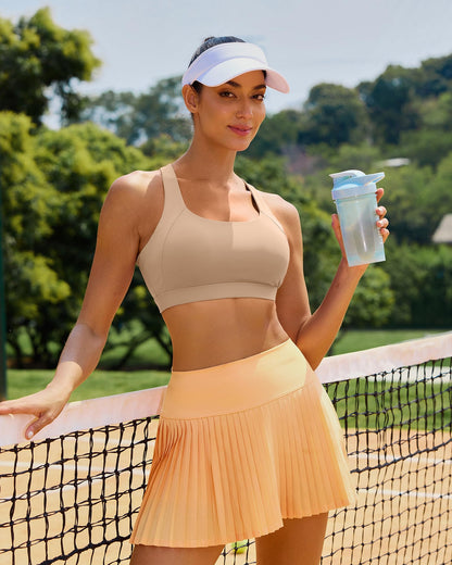 RUNNING GIRL® Women High Impact Sports Bra Crisscross Back Removable Cups