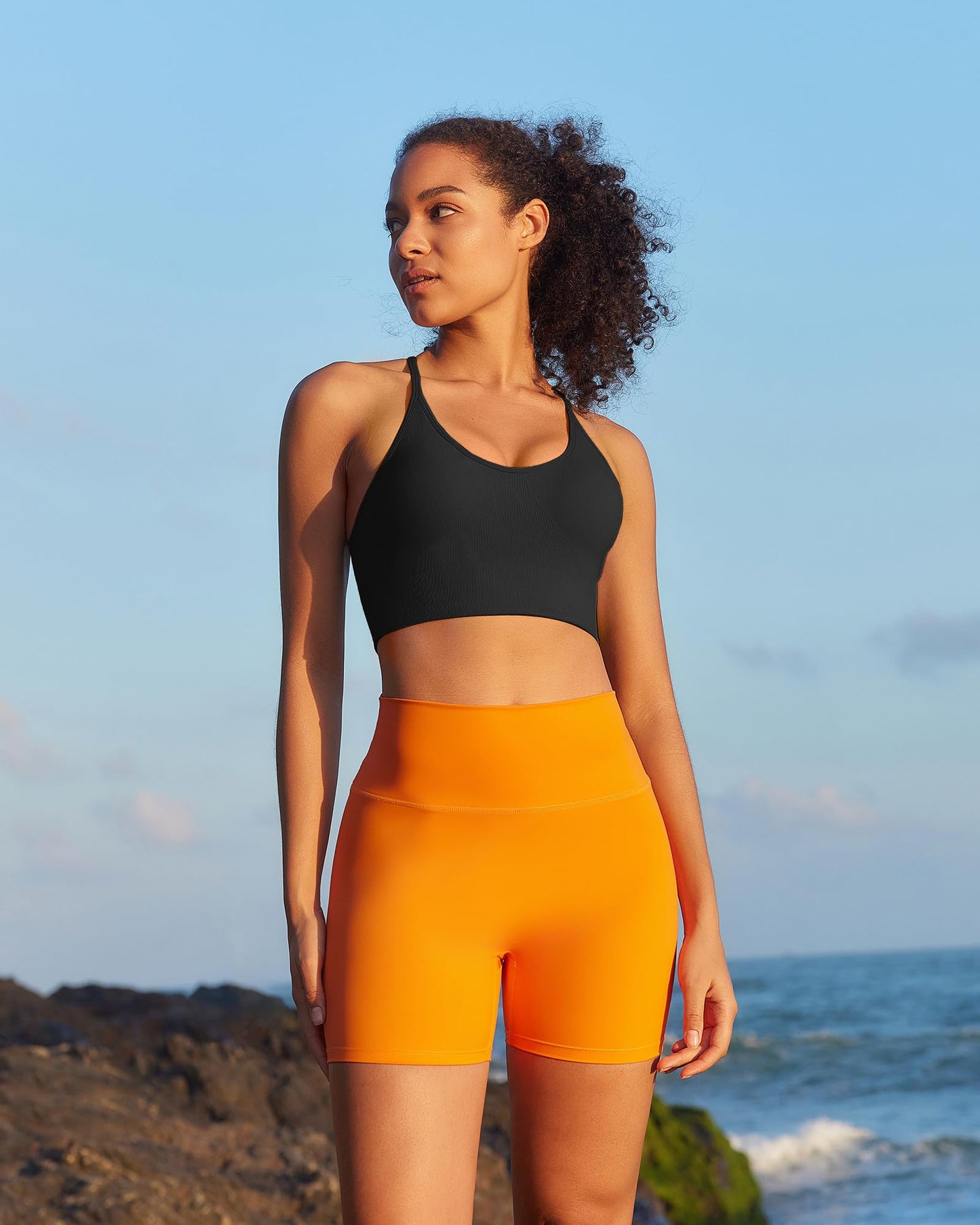RUNNING GIRL® Sexy Criss-Cross Back Yoga Bra | Seamless Medium-Support Sports Bra