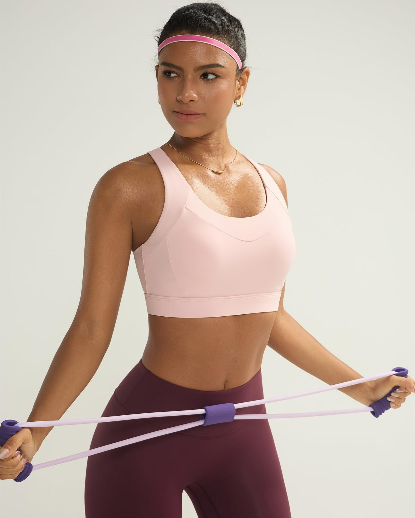 RUNNING GIRL® Medium-High Support Crisscross Back 2-1 Versatile Sports Bra