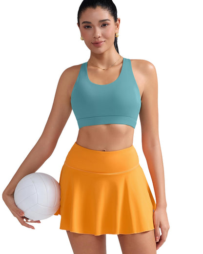 RUNNING GIRL® Medium-Support Criss-Cross Sports Bra | Removable Pads & Strappy Back
