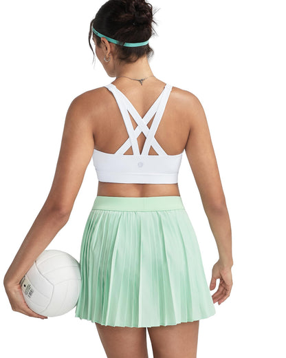 RUNNING GIRL® Medium-Support Strappy Sports Bra | Removable Cups & Wide Straps for Yoga Gym