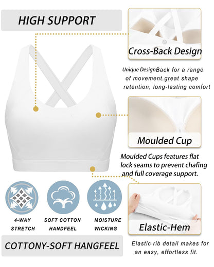 RUNNING GIRL® High-Impact Back-Support Sports Bra | Fixed Molded Cups