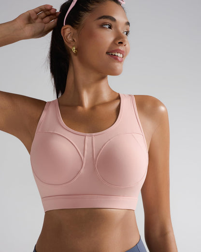 RUNNING GIRL® High-Impact Racerback Sports Bra | Molded Cup High Support Bra for Women