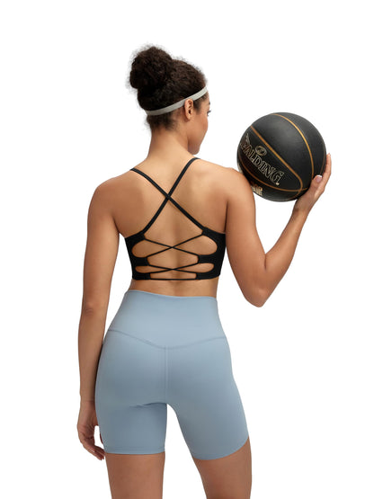 RUNNING GIRL® Sexy Criss-Cross Back Yoga Bra | Seamless Medium-Support Sports Bra