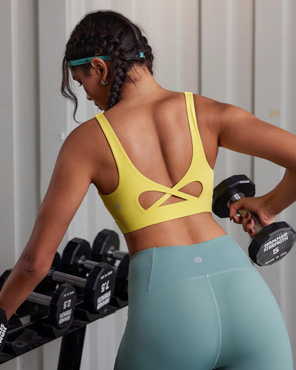 RUNNING GIRL® Medium-High Support Crisscross Back Molded Cup Sports Bra
