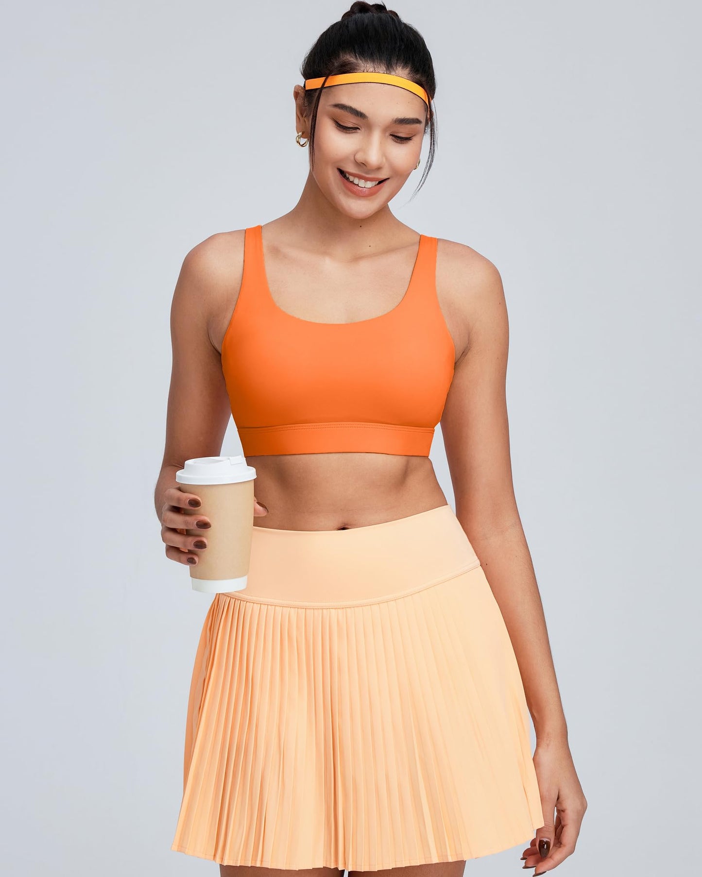 RUNNING GIRL® Medium-High Support Crisscross Back Molded Cup Sports Bra