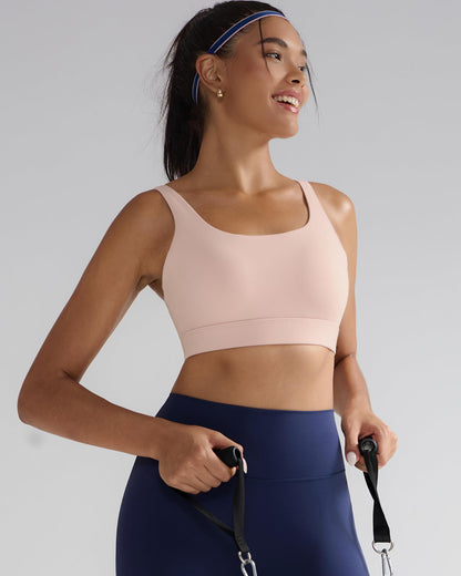 RUNNING GIRL® Medium-High Support Crisscross Back Molded Cup Sports Bra