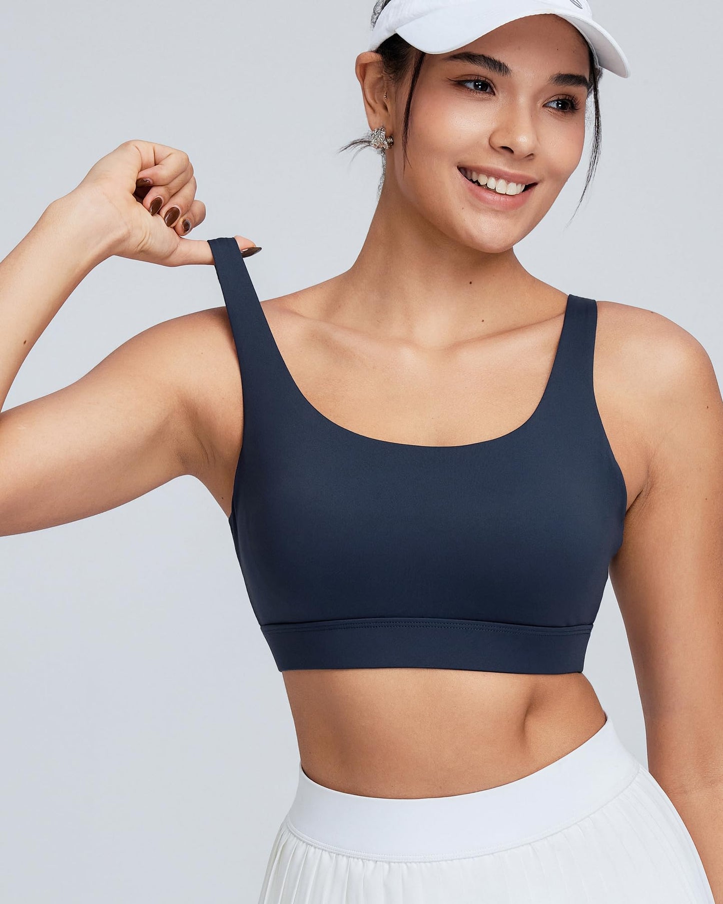 RUNNING GIRL® Medium-High Support Crisscross Back Molded Cup Sports Bra