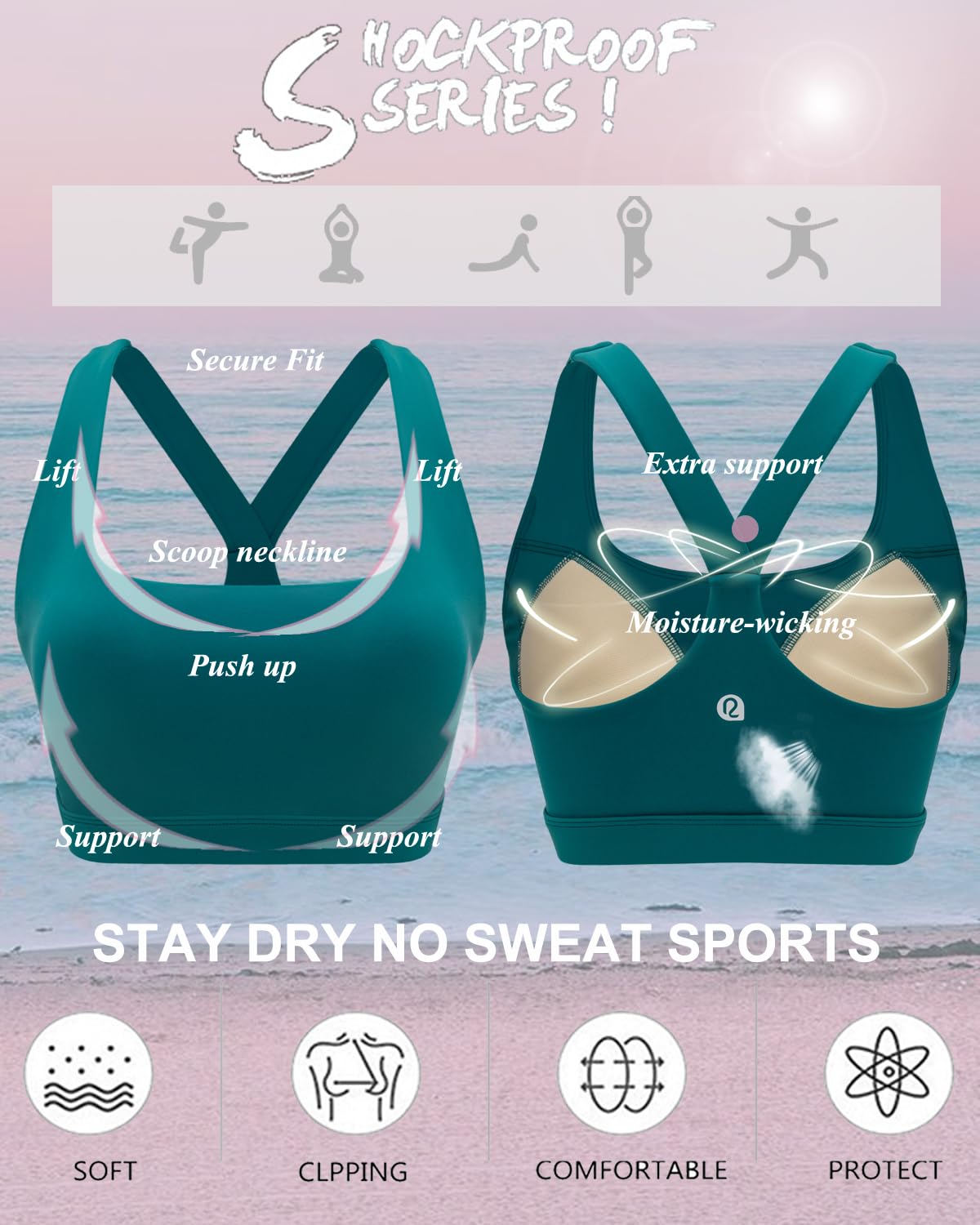 RUNNING GIRL® High-Support Sculpt Sports Bra - Fixed Molded Cups