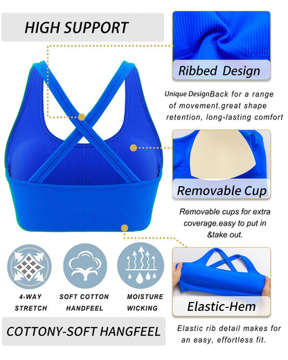 RUNNING GIRL® High-Impact Sculpting Sports Bra | Fixed Moulded Cups & Versatile Racerback Design