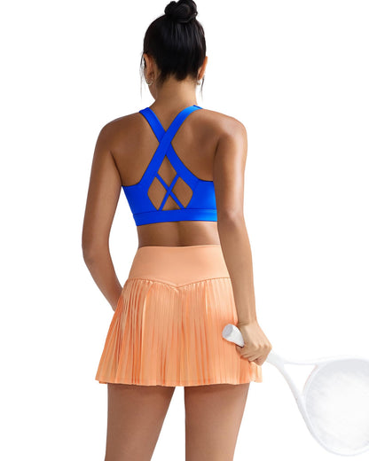RUNNING GIRL® Women High Impact Sports Bra Crisscross Back Removable Cups