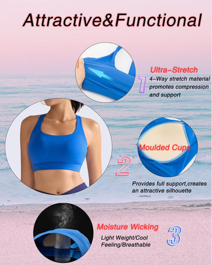 RUNNING GIRL® High-Support Sculpt Sports Bra - Fixed Molded Cups