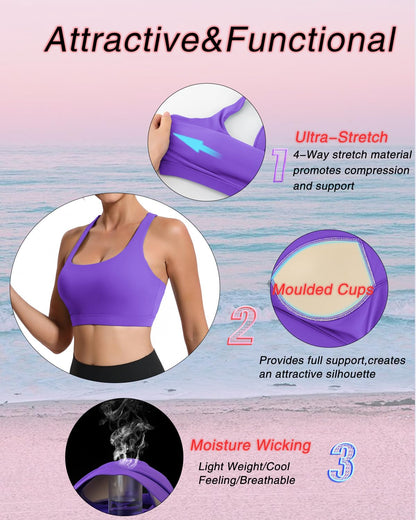 RUNNING GIRL® High-Support Sculpt Sports Bra - Fixed Molded Cups