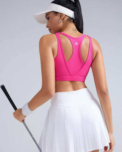 RUNNING GIRL® High-Support Racerback Tank Style Sports Bra | Fixed Molded Cups