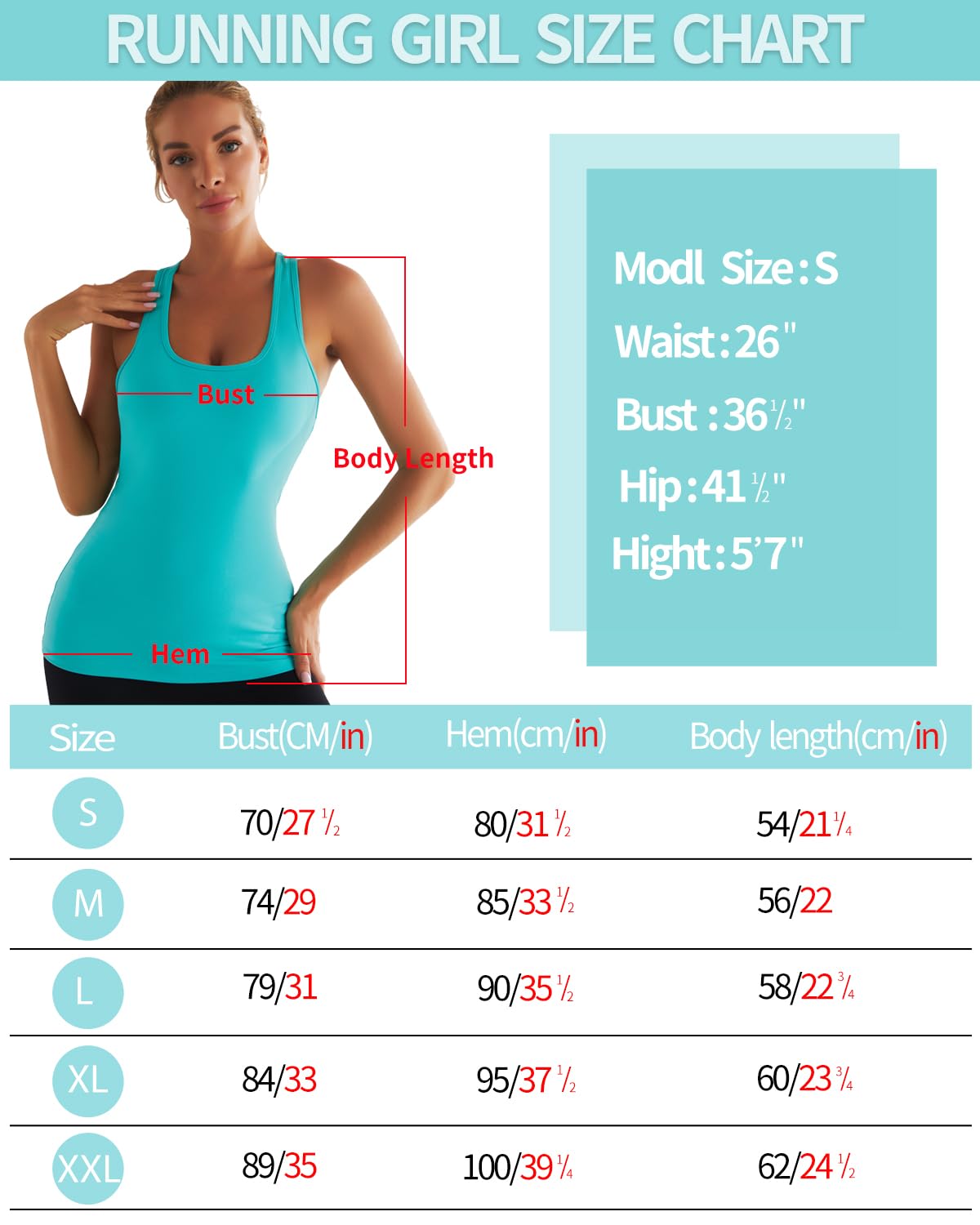 RUNNING GIRL® 2-in-1 Wide-Strap Racerback Tank Top | Built-in Bra Yoga Cami