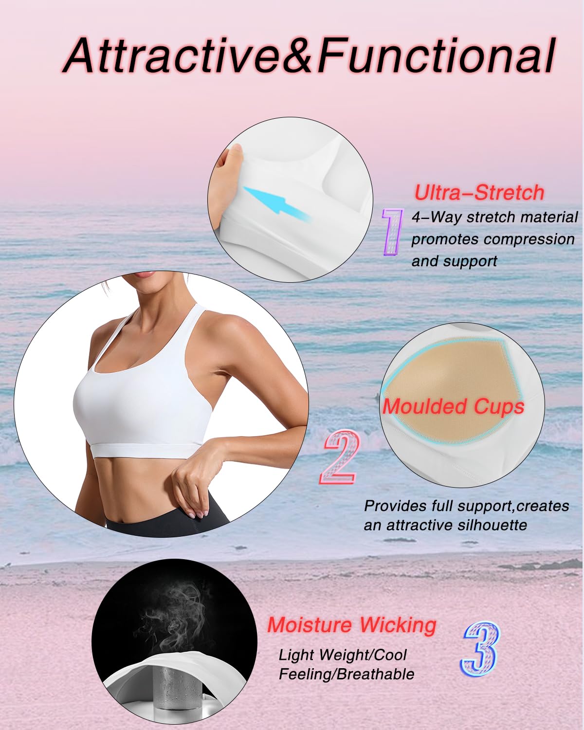 RUNNING GIRL® High-Support Sculpt Sports Bra - Fixed Molded Cups