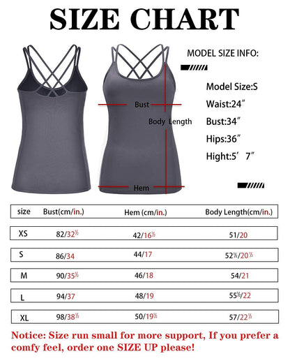 RUNNING GIRL® Sculpting Yoga Tank Top | Built-in Shelf Bra with Removable Cups & U-Shaped Back