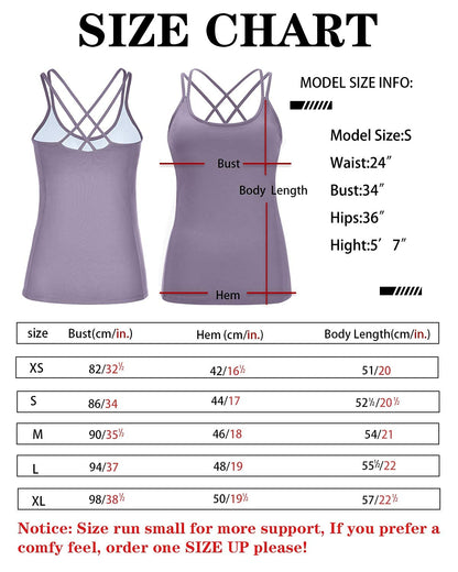 RUNNING GIRL® Sculpting Yoga Tank Top | Built-in Shelf Bra with Removable Cups & U-Shaped Back